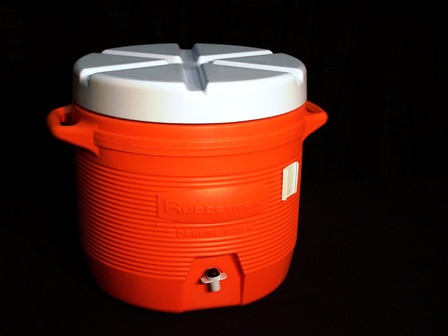 Standard 5 Gallon Orange Round Cooler 