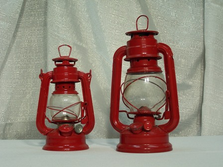 Small Red Tabletop Lantern - Party Time Rental