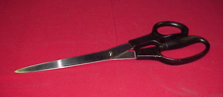 Black Stainless Steel Ribbon Cutting Scissors - Party Time Rental